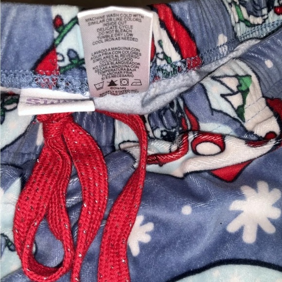 Disney Stitch Christmas‎ Soft Fleece Pajama Pant W/pockets  Size Medium (8-10) - Picture 4 of 12